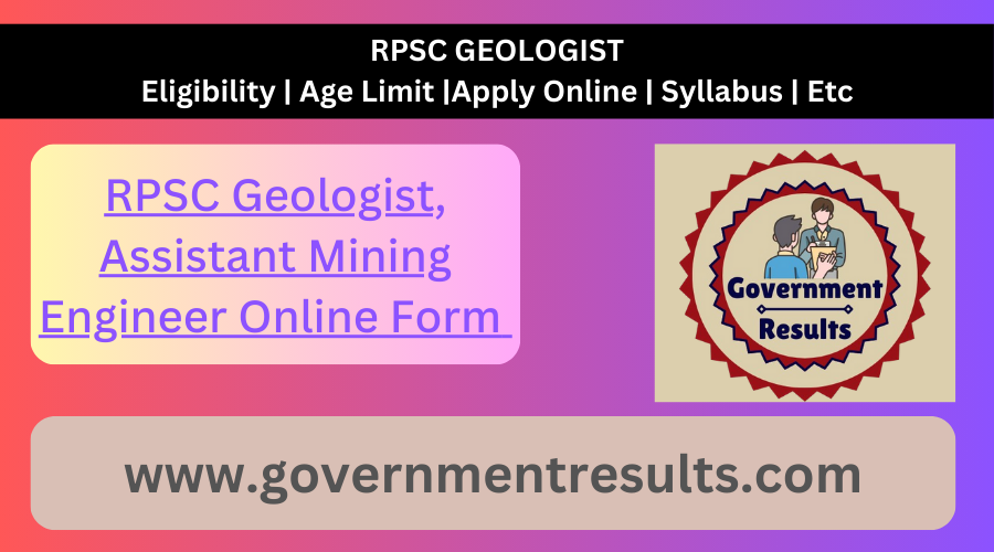 RPSC Geologist Form