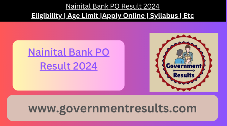 Nainital Bank PO Result 2024