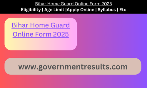 Bihar Home Guard Online Form 2025